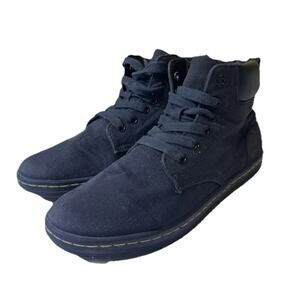 Dr. Doc Martens Maelly Black Canvas Lace Up Shoes Ankle Boots JY004 • Women's 8